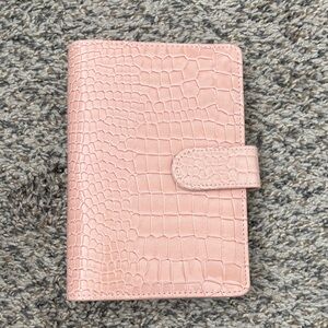 Pink Crocodile Embossed Wallet